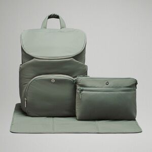 Green Lululemon Diaper Bag